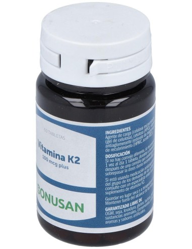 Vitamina K2 100Mcg. Plus 60Comp. de Bonusan