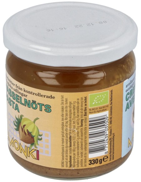 Crema De Avellanas Sin Sal Bio 330 g  de Monki