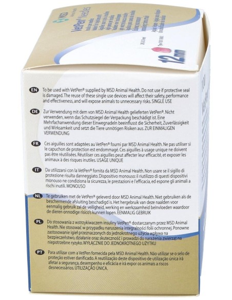 Vetpen Needles 12Mm 100/Box 449 (Ndr) de Msd Vet