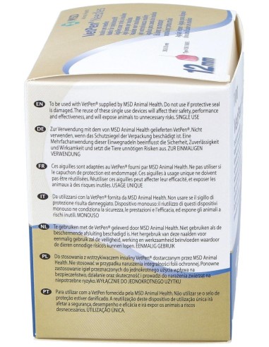 Vetpen Needles 12Mm 100/Box 449 (Ndr) de Msd Vet