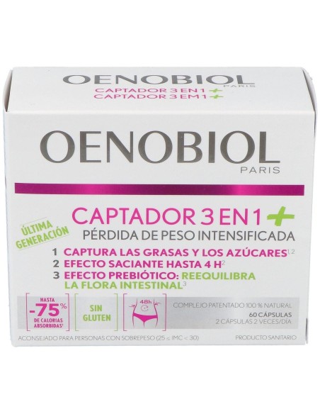 Oenobiol Captador 3 En 1 Plus 60Comp. de Oenobiol