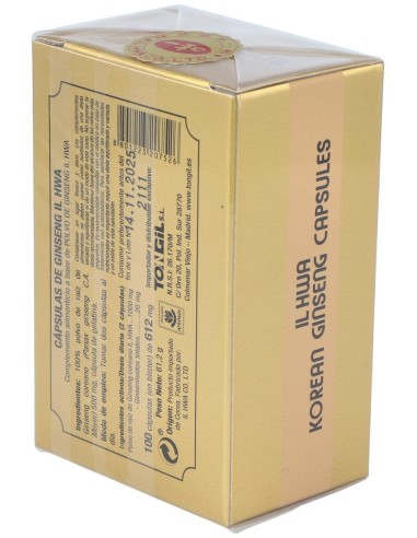 Ginseng Il Hwa 100Cap.Blister de Tongil