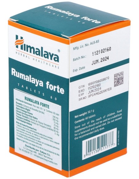 Rumalaya Forte 60Cap. de Himalaya