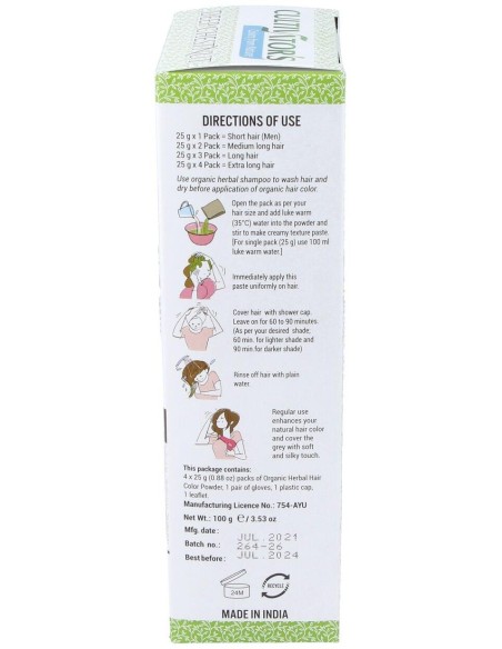 Castaño Oscuro Tinte Organico 100Gr. Ecocert de Cultivators