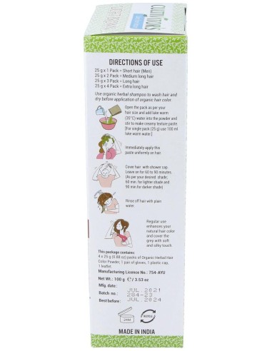 Castaño Dorado Claro Tinte Organico 100Gr. Ecocert de Cultivators