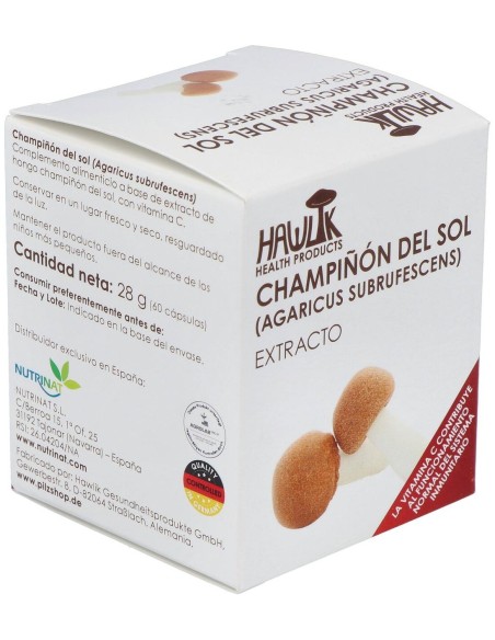 Champiñon Del Sol Extracto Puro 60Vcaps. de Hawlik