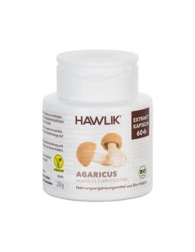 Champiñón Del Sol (Agaricus Subrufescens). Extracto Puro. Bio 60 Vcáps de Hawlik