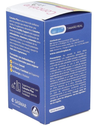 Conceive Plus Apoyo Fertilidad Masculina 60Cap de Sasmar