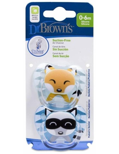 Chupete Prevent Anima Sili Anat T/1 0-6M 2Un Niño de Dr. Brown´S