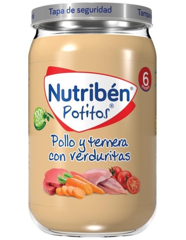 Nutriben Potito Pollo Ternera Verduritas 235Gr +6M de Nutriben