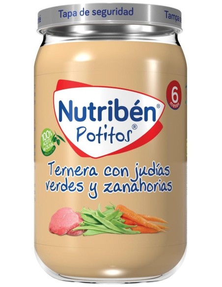 Nutriben Potito Ternera-Judias V-Zanahoria 235Gr. de Nutriben