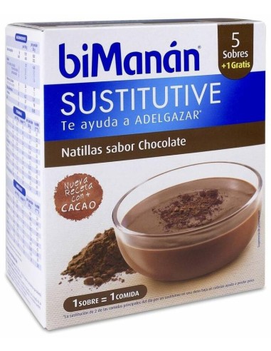 Natillas Sustitutivas Chocolate 6Sbrs. de Bimanan