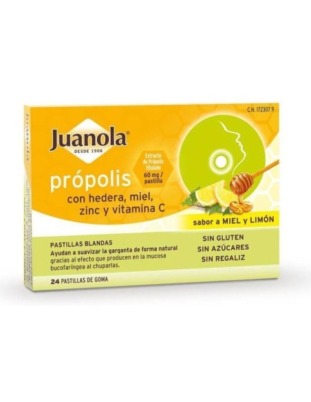Juanola Past. Propolis Hedera-Miel-Zinc-Vit C 24Ud de Juanola