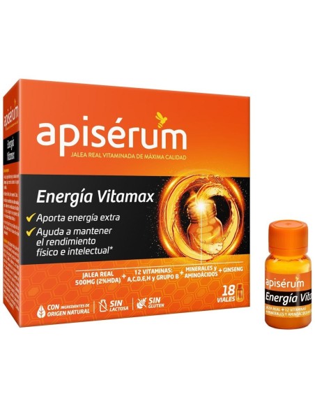 Apisetum Energia Vitamax 18Viales de Apiserum