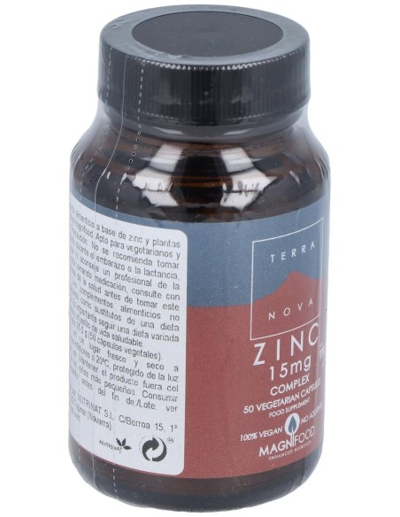 Zinc 15 Mg Complex 50 Vcáps de Terranova