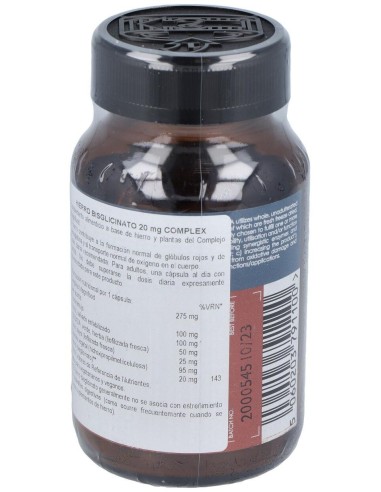 Hierro Bisglicinato 20 Mg Complex 100 Vcáps de Terranova