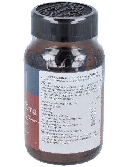 Hierro Bisglicinato 20 Mg Complex 100 Vcáps de Terranova