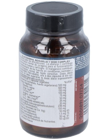 Glucosamina,Boswelia Y Msm Complex 50Vcap. de Terranova