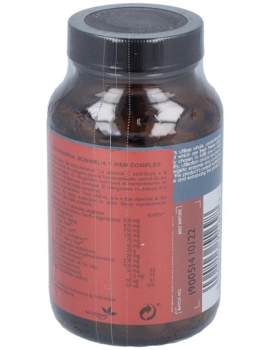 Glucosamina, Boswelia Y Msm Complex  100 Vcáps  de Terranova