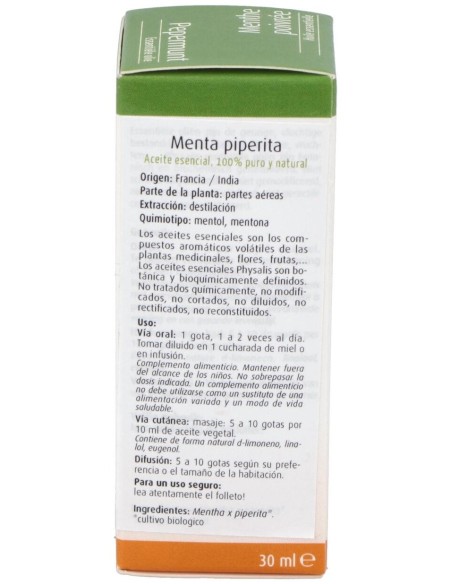Esencia Menta Piperita 30Ml. Bio de Physalis