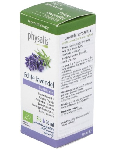 Esencia Lavanda Verdadera 30Ml. Bio de Physalis