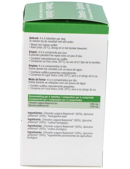 Chlorella+Spirulina Bio 200Comp. de Physalis