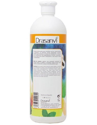 Champu Biotina Y Aloe Vera Cabello Seco Y Apagado 1L Bote Drasanvi