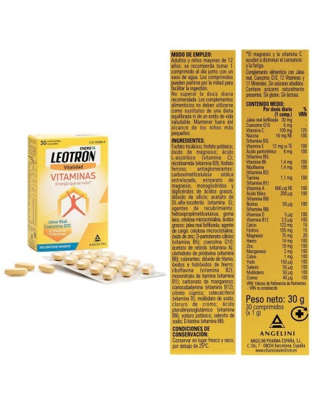 Leotron Vitaminas 30Comp de Leotron