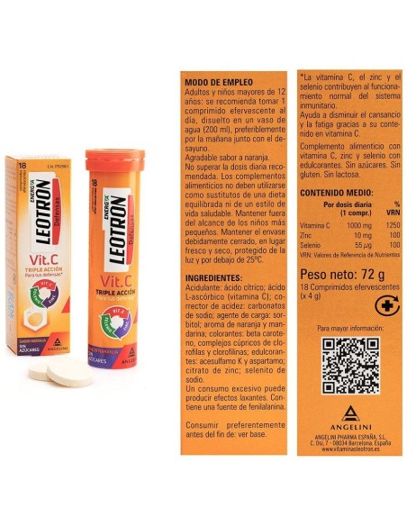 Leotron Vitamina C 18Comp Eferv de Leotron