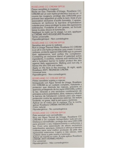 Roseliane Cc Crema Spf30+ 40Ml. de Uriage