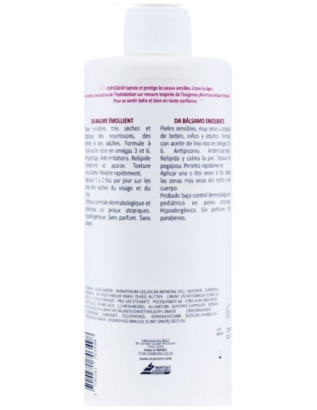 Topicrem Da Balsamo Emoliente 500 Ml de Topicrem
