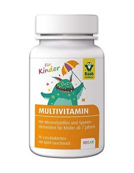 Multi-Vitaminas Niños Sabor Manzana 90Com Sg Vegan Raab Vitalfood