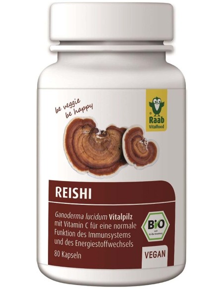 Reishi bio, 80 cápsulas de Raab Vitalfood
