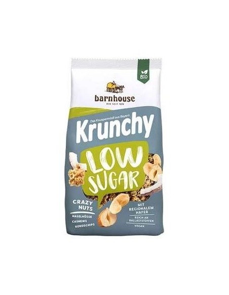 Muesli Krunchy Low Sugar Frutos Secos 375 Grbio de Barnhouse