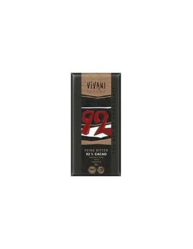 Chocolate Negro Fino 92% Cacao de Vivani