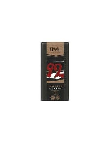 Chocolate Negro 92%  Panama Azucar Coco 80G Vegan de Vivani