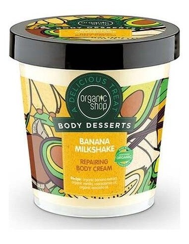 Crema Corporal  Reparadora Batido De Platano 450Ml de Organic Shop