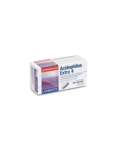 Acidophilus Extra 4 (4000 millones por cápsula) 60 Caps. de Lamberts