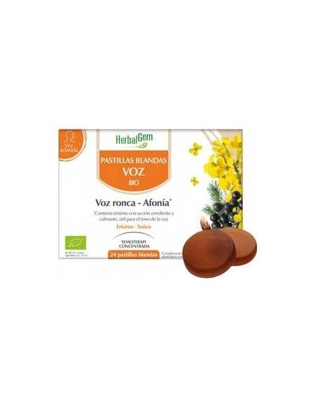 Pastillas Blandas Para La Voz 24Gominolas Bio de Herbalgem