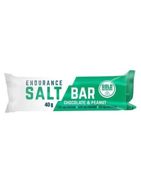 Endurance Salt Bar Choco-Cacahuete 15Ud. de Gold Nutrition