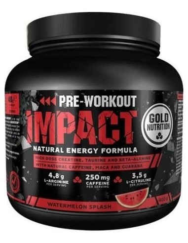 Pre-Workout Impact Sandia 400Gr. de Gold Nutrition