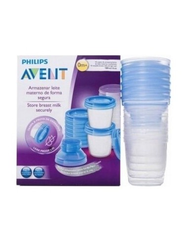 Set Recipientes Leche Materna 180Ml 5Ud Scf619/05 de Avent
