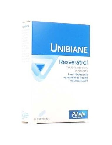 Unibiane Resveratrol 30 cápsulas de Pileje