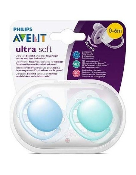 Chupete Ultra Soft 0-6Meses Neutro 2Uds. Scf091/03 de Avent