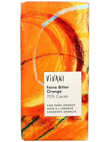 Chocolate Negro 70% Con Naranja 100Gr. Bio Vegan de Vivani