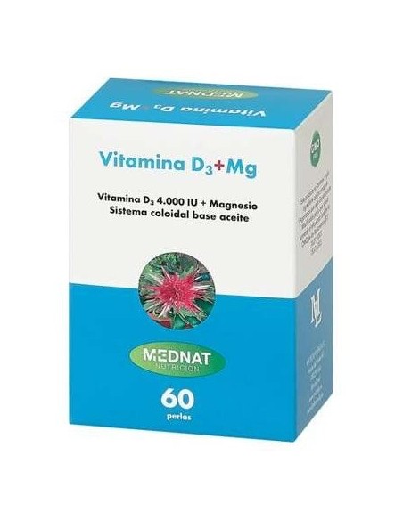Vitamina D3 + Magnesio 60Perlas de Mednat
