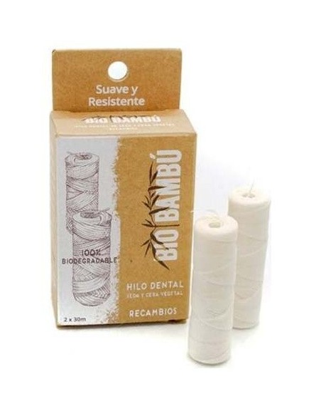 Recambio Hilo Dental Seda Natural 2Udsx30M. de Biobambu