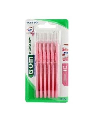 Cepillo Dental Bi-Direction Fino Cónico Rosa 1.2 de Gum