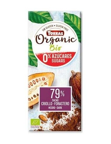 Chocolate Negro 79% Criollo Forastero 100G Bio S/A de Torras