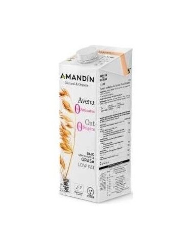 Bebida Vegetal De Avena 0% Azucares 1Lt 6Uds. Bio de Amandin